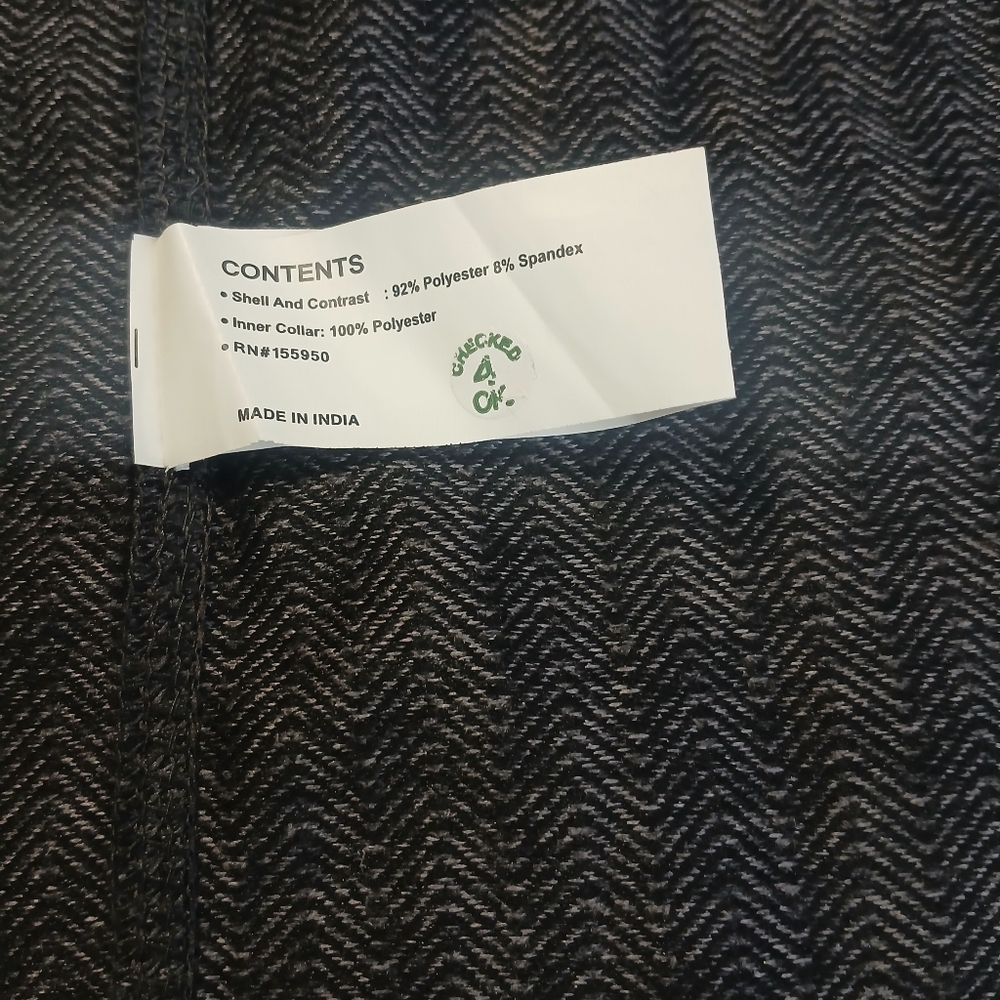 Greyson Tate Herringbone Mock Neck Quarter Zip Golf  Pullover Men Gray M - Picture 7 of 7